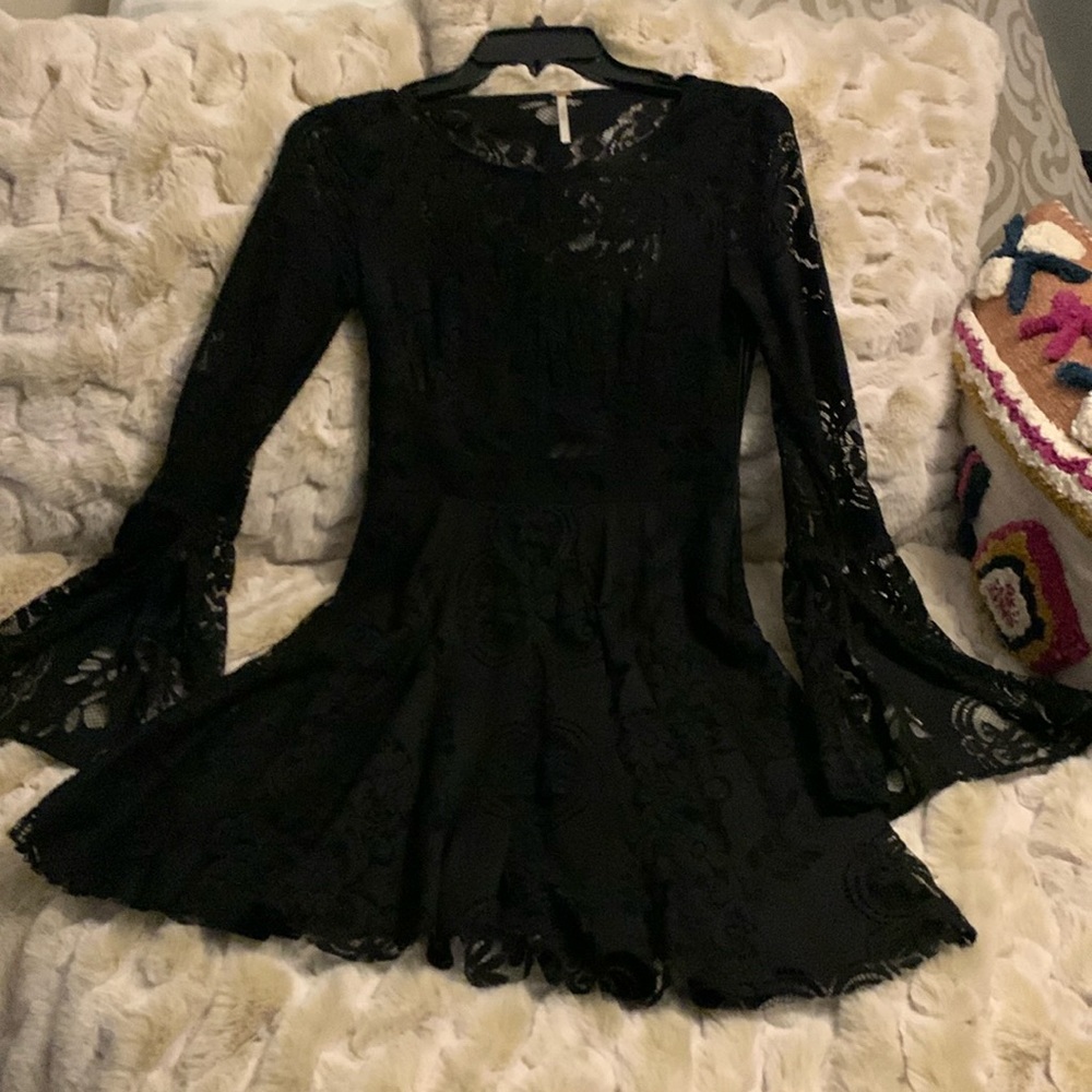 Free People size 4 Black Lace Dress